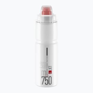 Cyklistická fľaša Elite Jet Plus 750 ml clear/red logo