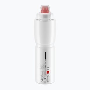 Cyklistická fľaša Elite Jet Plus 950 ml clear/red logo