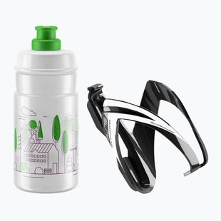 Elite CEO Jet bike kit držiak + fľaša 350ml black glossy/white graphics/clear/logo green
