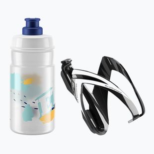 Elite CEO Jet bike kit držiak + košík 350ml black glossy/white graphics/clear/logo blue