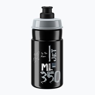 Cyklistická fľaša Elite Jet 350 ml black/grey logo