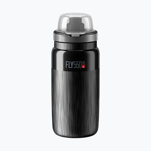 Cyklistická fľaša  Elite FLY Tex MTB 550 ml black/grey logo