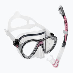 Potápačská súprava Cressi Big Eyes Evolution + Alpha Ultra Dry black/pink