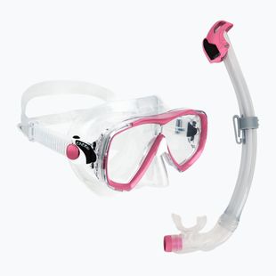 Potápačská súprava Cressi Estrella + Seal Dry clear/pink