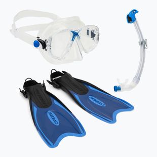 Súprava na šnorchlovanie Cressi Palau Marea Dry Bag Set blue/azure