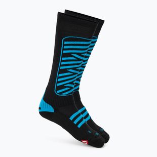 Lyžiarske ponožky Mico Heavy Weight Superthermo Primaloft Merino Ski black turquoise