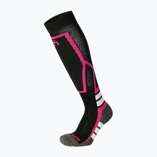Detské lyžiarske ponožky Mico Medium Weight Warm Control Ski nero/fucsia