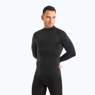 Pánska termoakčná mikina Mico Odor Zero Mock Neck nero