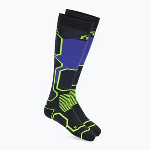 Lyžiarske ponožky Mico Medium Weight Warm Control Ski black/fluorescent yellow