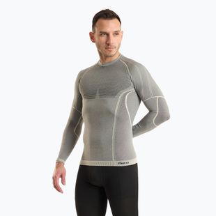 Pánska termoakčná mikina Mico Odor Zero Round Neck grigio