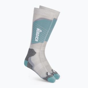 Detské lyžiarske ponožky Nordica Tech Junior grey/lichen blue/cool grey