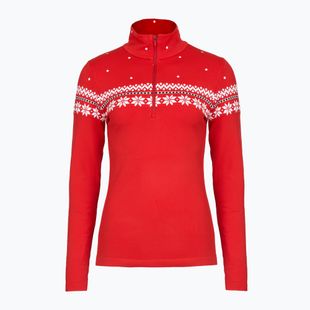 Dámska termo mikina Newland Hilde Half Zip červená/biela