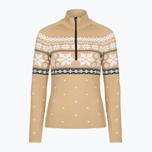 Dámska termo mikina Newland Isalind Half Zip biscuit/white