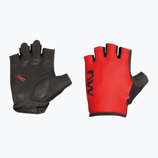 Pánske cyklistické rukavice Northwave Active Short Finger radiant red