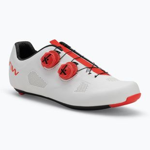 Pánske cyklistické tretry Northwave Revolution white/red fluo