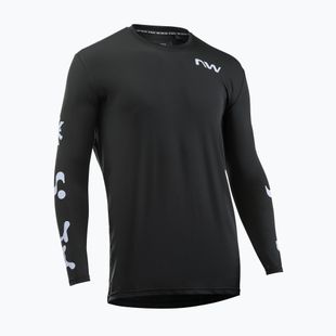 Pánske cyklistické tričko longsleeve Northwave Xtrail black/ice grey
