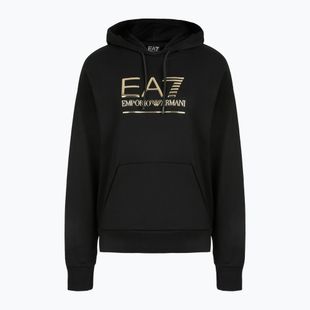 Pánska mikina EA7 Emporio Armani Train Visibility Hoodie black / gold
