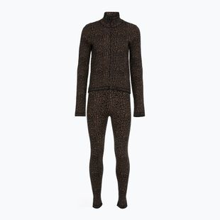 Súprava dámskej termobielizne EA7 Emporio Armani Ski Jacquard Knitted fancy brown animal print