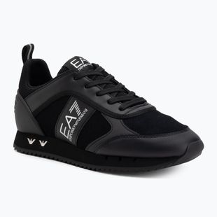 Topánky EA7 Emporio Armani Black & White Suede triple black micropunch