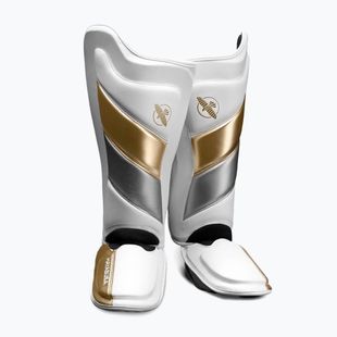Hayabusa T3 Striking Shin Guards bielo-zlaté chrániče holení T3SSG