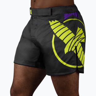 Pánske tréningové šortky Hayabusa Icon Mid-Thigh MMA black/neon