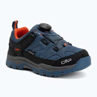 Detské turistické topánky CMP Kiruna Low FitGo Waterproof bluestone/arancio