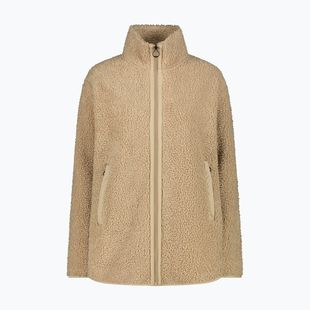 Dámska bunda CMP 35P3846 Long Teddy Highloft cookie