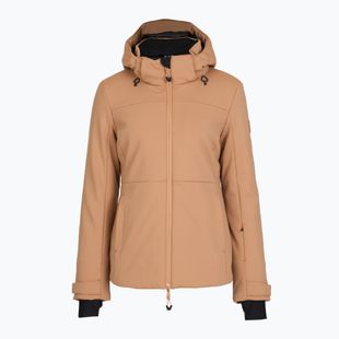 Dámska lyžiarska bunda EA7 Emporio Armani Pure Softshell mocha mousse