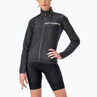 Dámska cyklistická bunda Castelli Squadra Stretch light black/dark grey