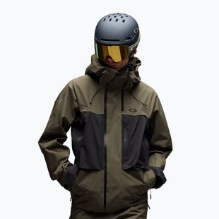 Pánska snowboardová bunda Oakley Baldface Gore-Tex deep olive/pitch black