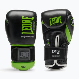 Rukavice boxerské  LEONE 1947 Il Tecnico N3 black/green