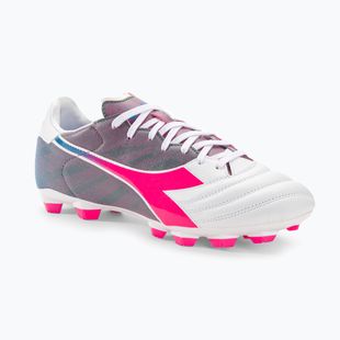 Pánske kopačky Diadora Brasil Elite Veloce GR LPU white/pink fluo/blue fluo