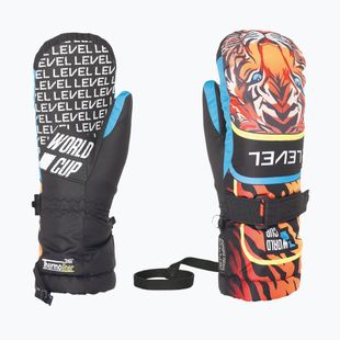 Detské lyžiarske rukavice Level Junior Mitt logos