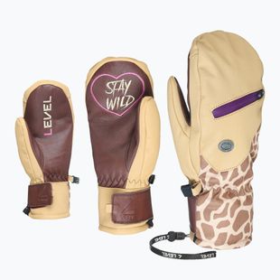 Dámske snowboardové rukavice Level Pulsar Mitt beige