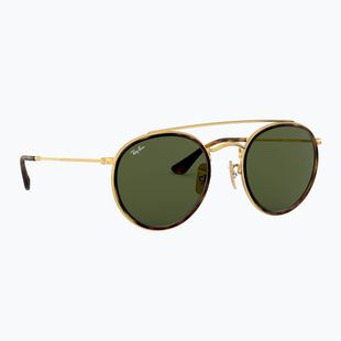 Slnečné okuliare Ray-Ban Round Double Bridge arista gold/green g-15