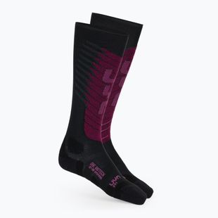 Dámske lyžiarske ponožky UYN Ski One Alpine Merino black/pink