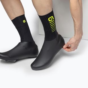 Cyklistické chrániče obuvi Alé Whizzy Winter black/fluo yellow