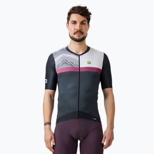 Pánsky cyklistický dres Alé Zig Zag čierny L238141