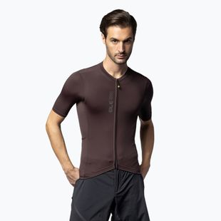 Pánsky cyklistický dres Alé Color Block Off Road cocoa brown