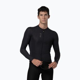 Pánske cyklistické tričko longsleeve Alé Color Block black