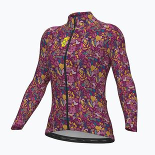 Dámska cyklistická mikina Alé Flowery LS Jersey rosa/pink