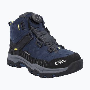 Detské turistické topánky CMP Kiruna Mid Fitgo Fleece Wp blue ink/yellow