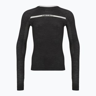 Pánsky cyklistický dres longsleeve Castelli Merino Seamless Baselayer black