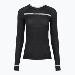 Dámsky cyklistický dres longsleeve Castelli Merino Seamless Baselayer W black