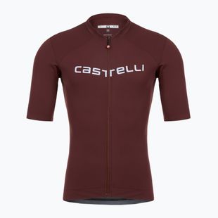 Pánsky cyklistický dres Castelli Prolog Lite deep bordeaux/ silver gray