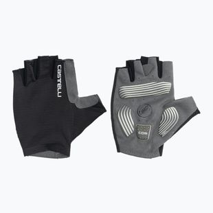 Pánske cyklistické rukavice Castelli Espresso light black