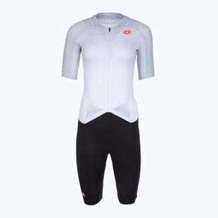 Dámska cyklistická kombinéza Castelli Free Sanremo 3 SS in white/black