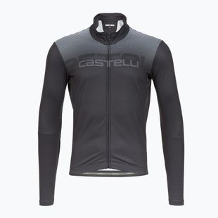 Pánske cyklistické tričko longsleeve Castelli Apice Thermal dark gray/smoky gray/silver gray