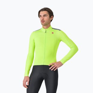 Pánske cyklistické tričko longsleeve Castelli Puro 4 electric lime