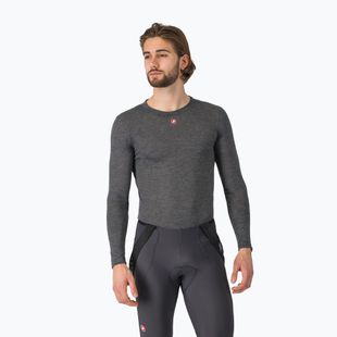 Pánsky cyklistický dres longsleeve Castelli Medio Base Layer melange gray